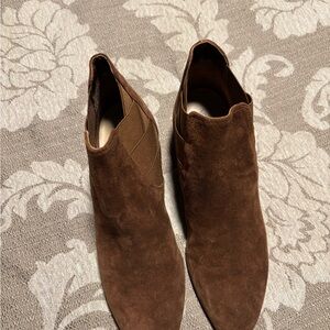 Via Spiga Women's Dark Brown Suede Ankle Boots